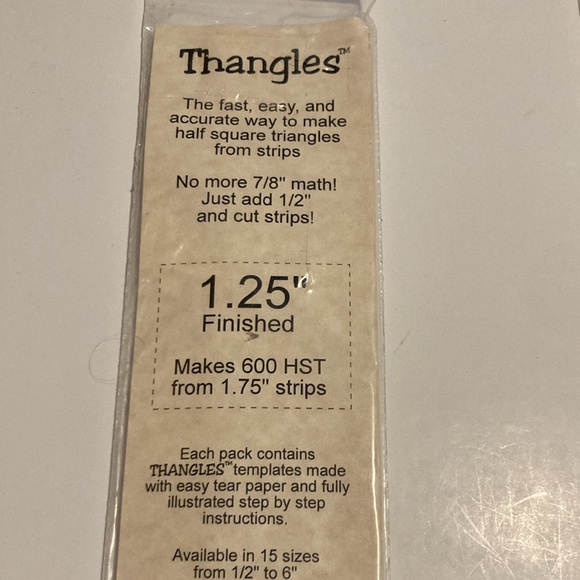 Thangles bundles plus quilting project pattenrs, half inch square triangles new - Picture 2 of 10
